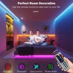 USB RGB LED strip lights with smartphone app control