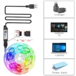 USB RGB LED strip lights with smartphone app control