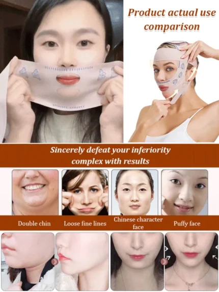 V-Line lifting mask strap for double chin reduction and jawline contouring