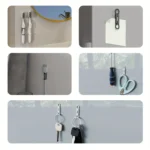 Versatile magnetic organizer clip holding cable on non-metal surface