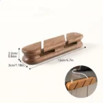 Natural wood cable organizer for desk and wall mounting