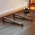 Wooden ergonomic laptop stand with 12 degree tilt for MacBook