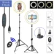 10-inch LED ring light kit with phone holder and tripod