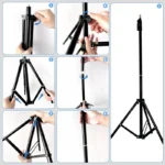 10-inch LED ring light kit with phone holder and tripod