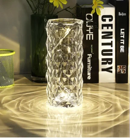 16-color RGB crystal rose diamond table lamp