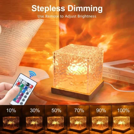 16 Color Water Ripple Crystal Cube Projector Lamp