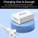 160W multi-port fast charger with integrated cables