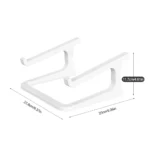 Ergonomic 2-in-1 laptop stand with keyboard storage for desk organization.