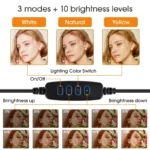 26cm LED ring light with phone holder and tripod
