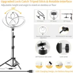 26cm Dimmable LED Ring Light with Phone Holder and Tripod