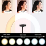 26cm Dimmable LED Ring Light with Phone Holder and Tripod