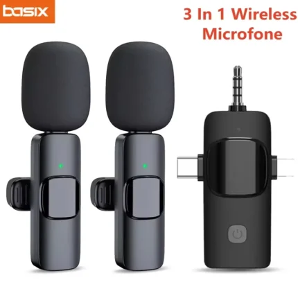 Dual wireless lavalier microphone system for smartphone recording