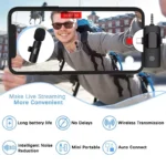 Dual wireless lavalier microphone system for smartphone recording