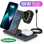 3-in-1 foldable wireless charger for iPhone, Apple Watch, and AirPods