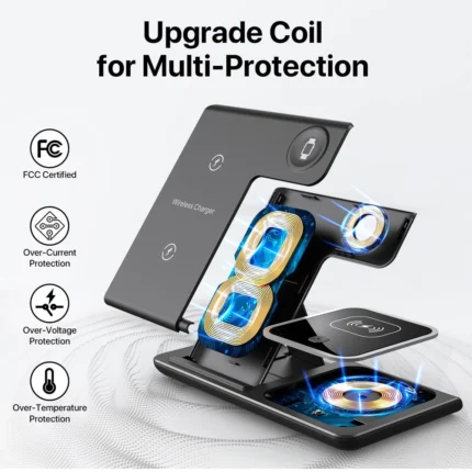 3-in-1 foldable wireless charger for iPhone, Apple Watch, and AirPods