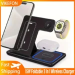 3-in-1 foldable wireless charger for iPhone, Apple Watch, AirPods