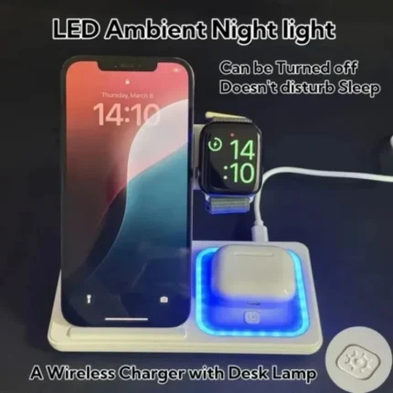 3-in-1 foldable wireless charger for iPhone, Apple Watch, AirPods