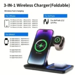 3-in-1 foldable wireless charger for iPhone, Apple Watch, AirPods