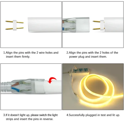 Flexible 360 degree round LED neon strip light in multiple vibrant colors