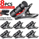 360° rotating earphone cable clip for clothing
