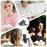 360° rotating earphone cable clip for clothing