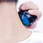 Handheld 360° rotating massage roller ball for muscle relief.