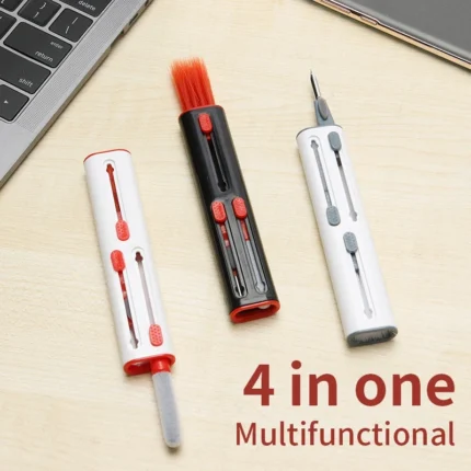 4-in-1 electronics cleaning pen kit for keyboards and earbuds