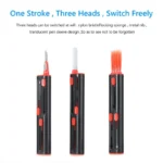 4-in-1 electronics cleaning pen kit for keyboards and earbuds
