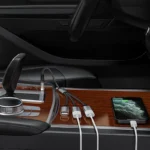 4-way USB A splitter charging cable braided metallic connectors