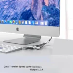 4-way USB A splitter charging cable braided metallic connectors