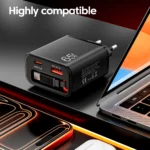 65W USB-C PD fast wall charger with multiple ports for devices