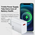 67W GaN USB-A wall charger with USB-C fast charging cable