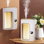 7-speed smart aroma diffuser with digital display and gold accents