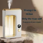 7-speed smart aroma diffuser with digital display and gold accents