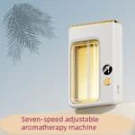 7-speed smart aroma diffuser with digital display and gold accents