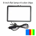 8-inch flat LED light panel with color filters