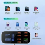 9-Port USB Fast Charging Station with Digital Display