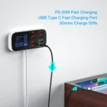 9-Port USB Fast Charging Station with Digital Display