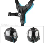 Action camera helmet chin mount kit with phone holder