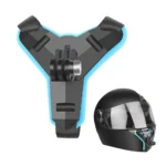 Action camera helmet chin mount kit with phone holder