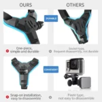 Action camera helmet chin mount kit with phone holder