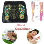 Acupressure reflexology foot mat with colorful massage points for circulation
