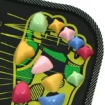 Acupressure reflexology foot mat with colorful massage points for circulation