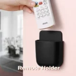 Adhesive wall mount holder for remote controls and smartphones