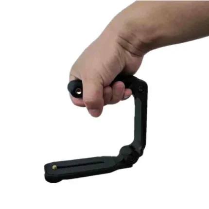 Adjustable camera cage rig with ergonomic handle and accessory mounts