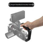 Adjustable camera cage rig with ergonomic handle and accessory mounts
