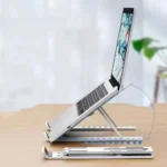 Adjustable foldable laptop stand for ergonomic comfort and cooling