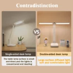 Adjustable LED desk lamp with stepless dimming and 3 color temperatures