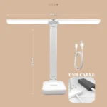 Adjustable LED desk lamp with stepless dimming and 3 color temperatures