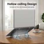 Adjustable portable laptop stand with cooling